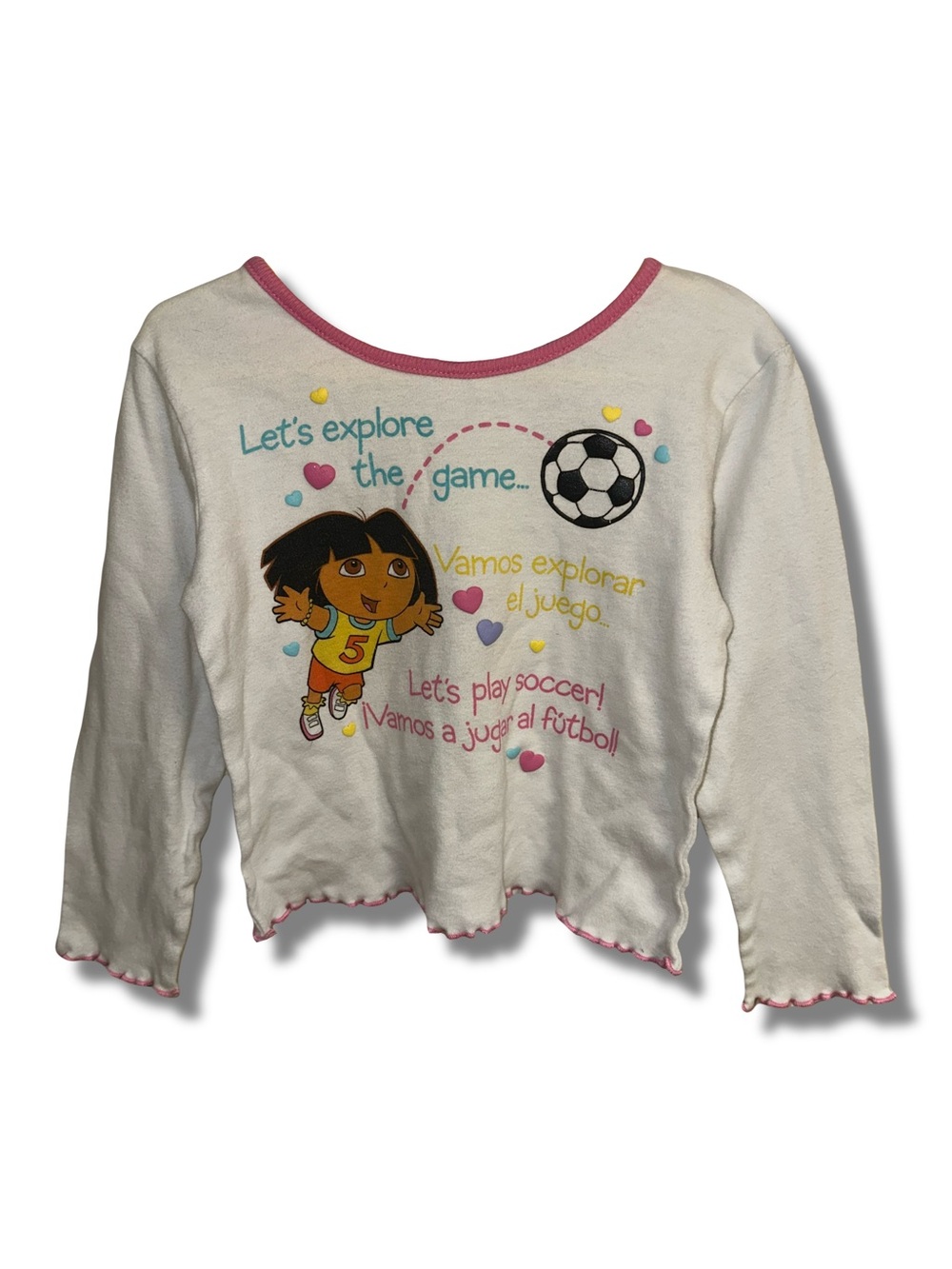 Vtg 2006 Dora the Explorer Soccor Long Sleeve Shirt
